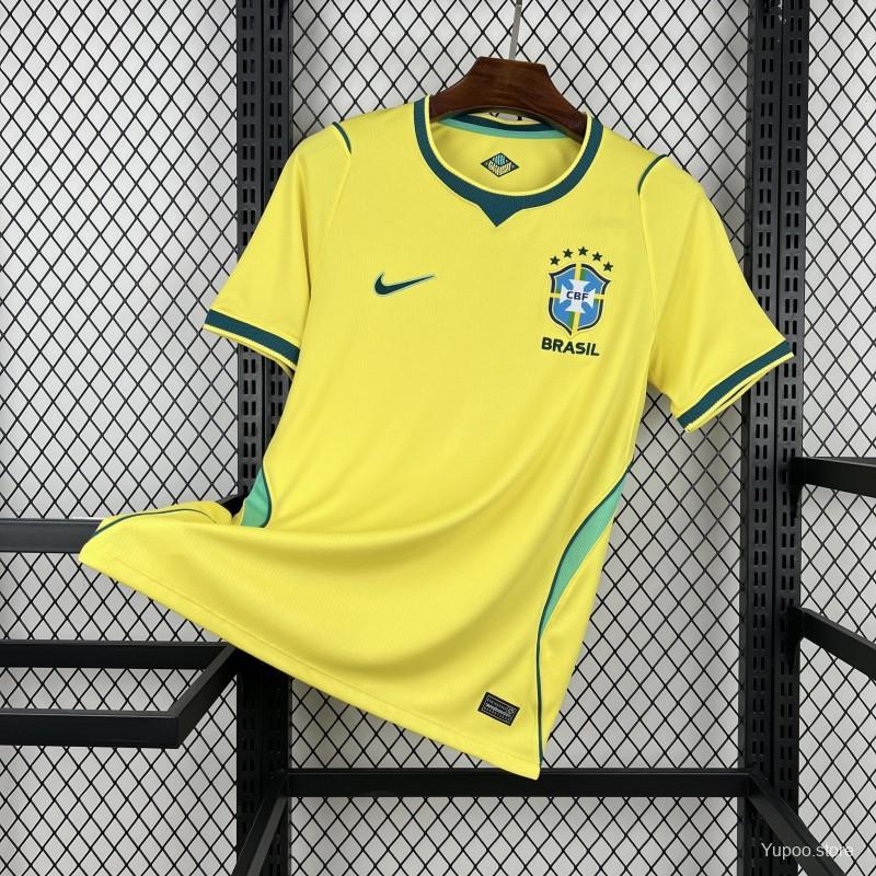 Camiseta de fútbol Brasil 2026 LOCAL MANGA CORTA VERSION FAN